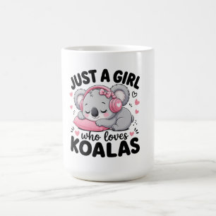 Mug Juste une fille qui aime les koalas Casque rose so