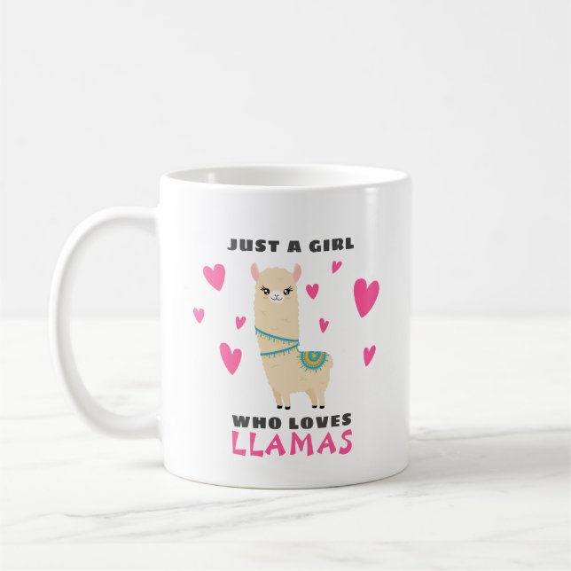 Mug Juste une fille qui aime les lamas (Gauche)