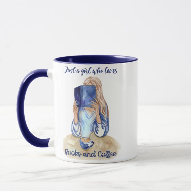 Mug Juste une fille qui aime les livres et la pâte à c (Gauche)