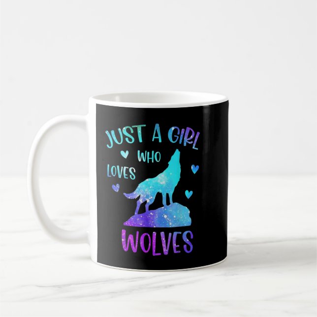 Mug Juste Une Fille Qui Aime Les Loups Les Cadeaux Arc (Gauche)