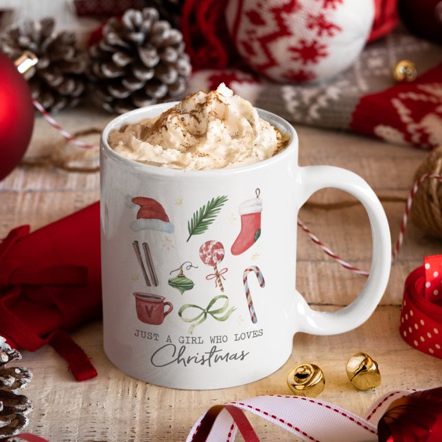 Mug Juste une fille qui aime Noël (Créateur téléchargé)