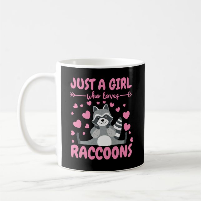 Mug Juste une fille qui aime Raccoon Lover Trash Panda (Gauche)