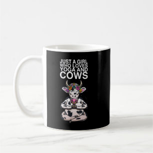 Mug Juste une fille qui aime vaches Yoga Namaste