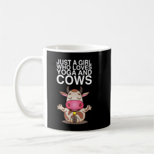 Mug Juste une fille qui aime vaches Yoga Namaste