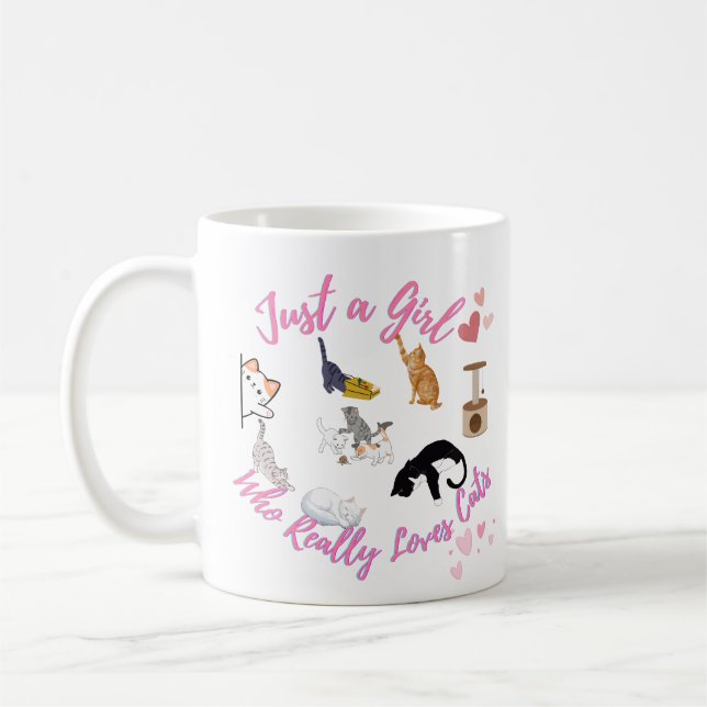 Mug Juste une fille qui aime vraiment les chats (Gauche)