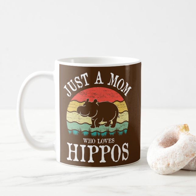 Mug Juste Une Maman Qui Aime Les Hippopotames  (Avec donut)