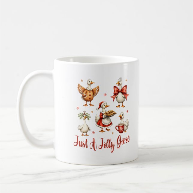 Mug Juste une oie joyeuse Citation drôle d'oies de Noë (Gauche)