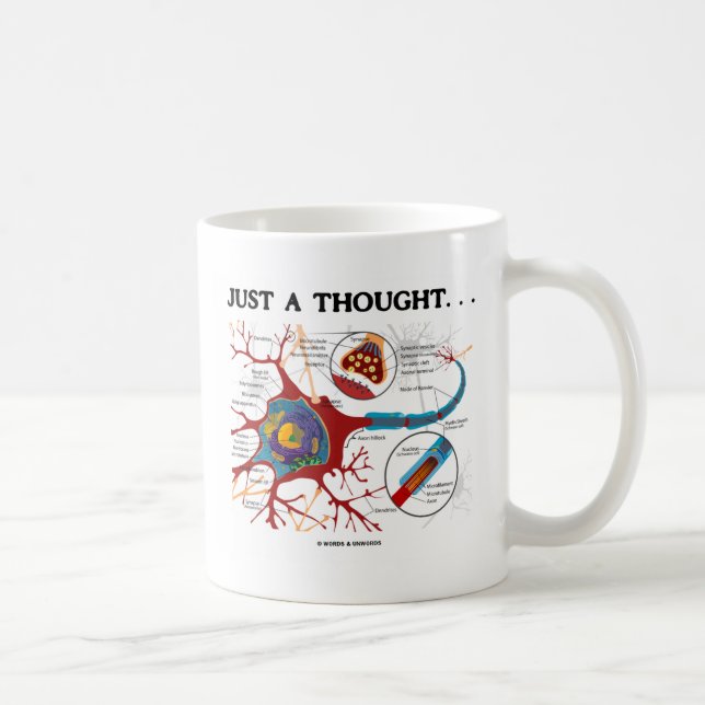 Mug Juste une pensée… (Neurone/synapse) (Droite)