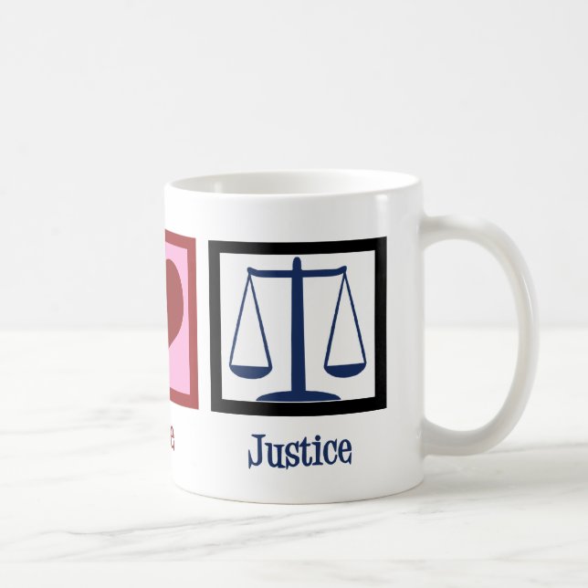 Mug Justice de l'amour pour la paix (Droite)