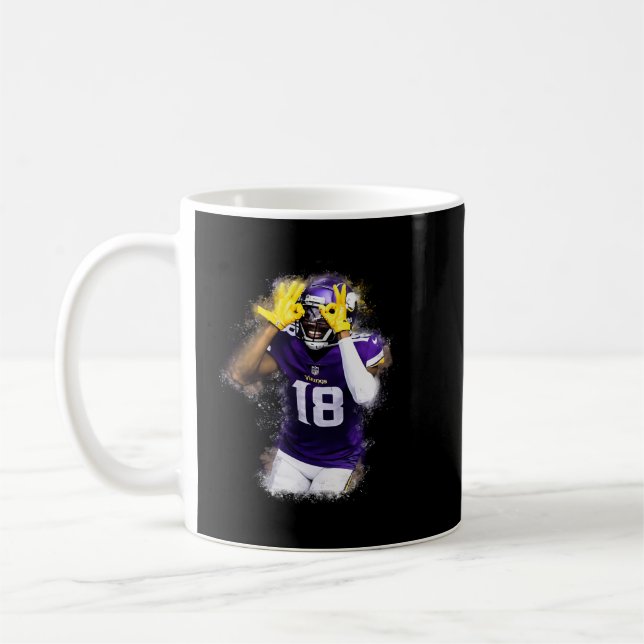 Mug Justin Jefferson JJ18Cadeau Parfait Pour Hommes Fe (Gauche)