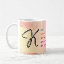 Mug "K" initial (11oz)