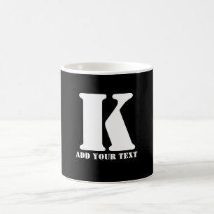 Mug K Monogramme Classique Tendance Modèle de Mariage