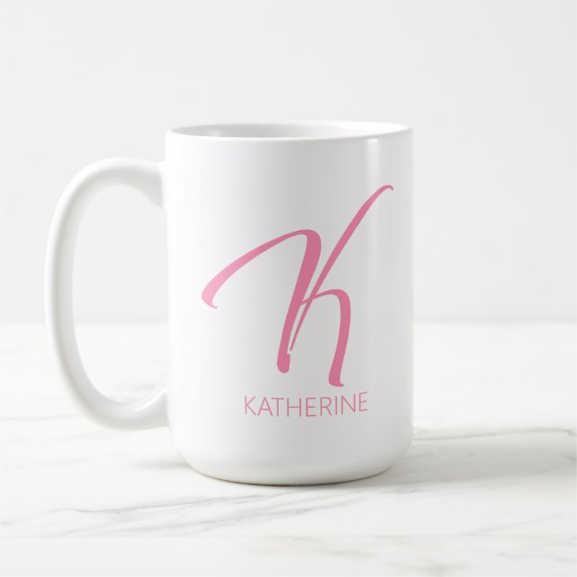Mug K Monogramme personnalisé (Gauche)