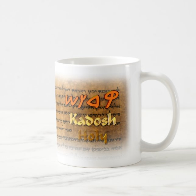 Mug Kadosh/saint en manuscrit paleo-Hébreu (Droite)