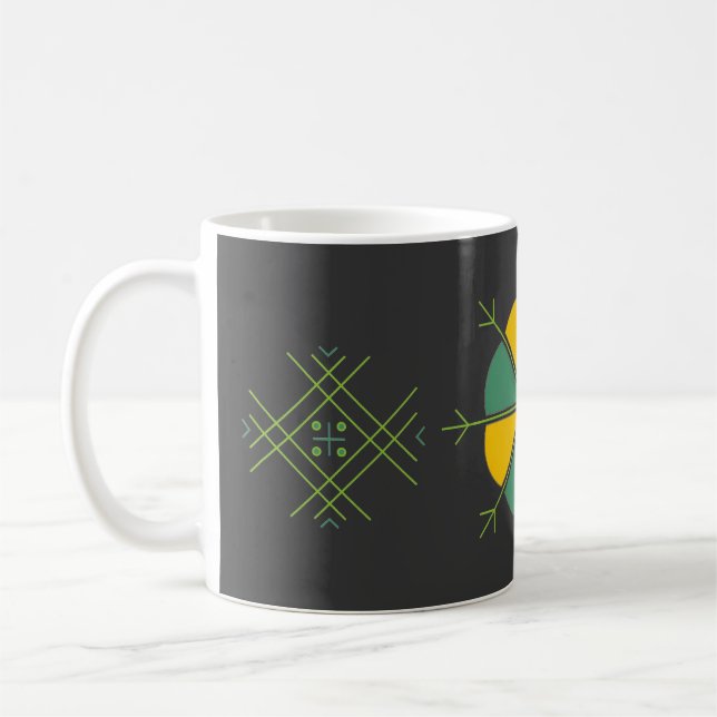 Mug Kafijai de rakstiem de latviesu de Kruze AR (Gauche)