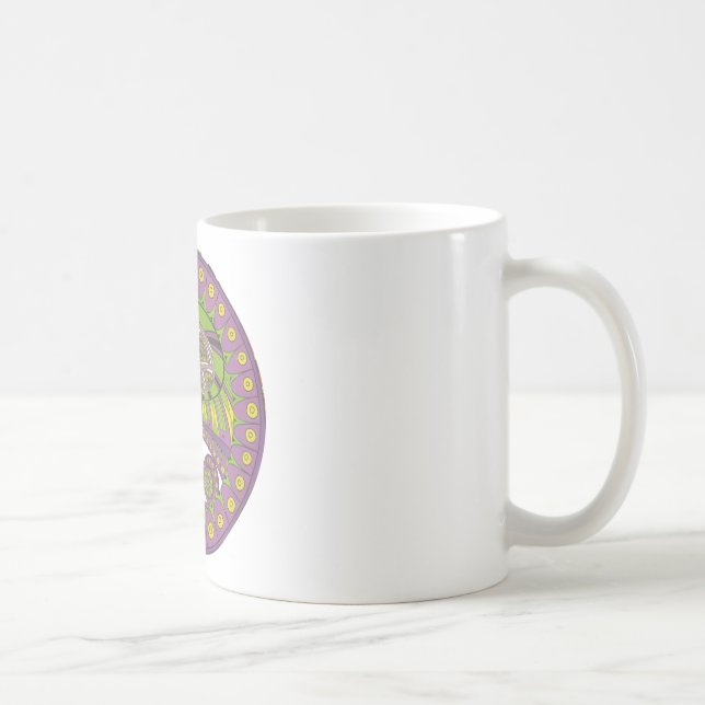 Mug Kaleidoscope africain violet et jaune traditionnel (Droite)