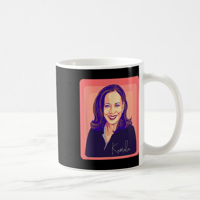 Mug Kamala Harris Madame la Présidente Pop Art Portrai (Droite)