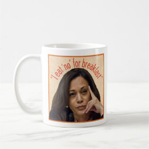 Mug Kamala Harris mange NON pour le petit-déjeuner mue