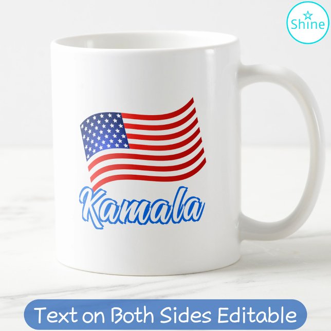 Mug Kamala Harris pour le président Élégant Script dra (Créateur téléchargé)