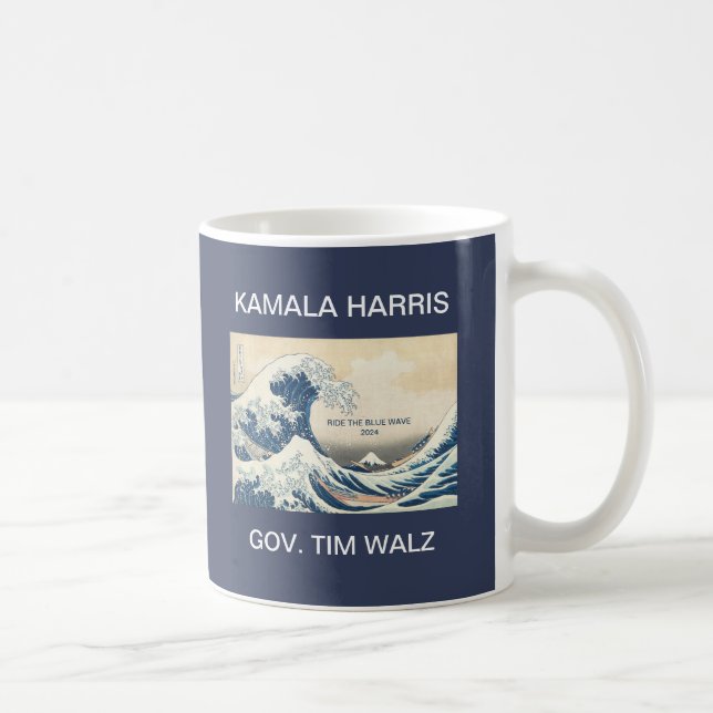 MUG KAMALA HARRIS TIM WALZ BLEU WAVE 2024 (Droite)