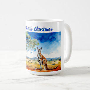 Mug Kangaroo sous le gumtree avec les baubles de Noël