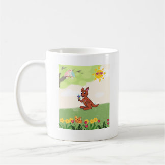 Mug Kangourou heureux dans la forêt