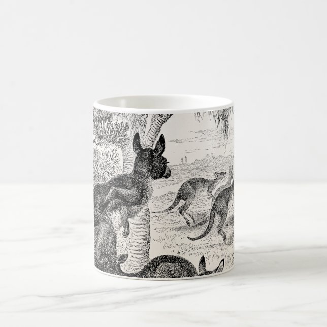 Mug Kangourou vintage d'Australien de kangourous (Centre)