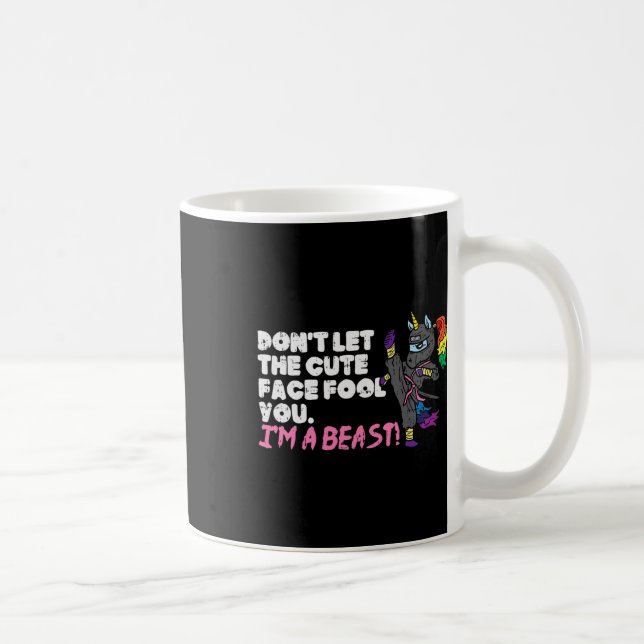 Mug Karate Ninja Unicorn mignonne Visage Beast Taekwon (Droite)