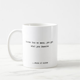 Mug Karma n'a pas de menu