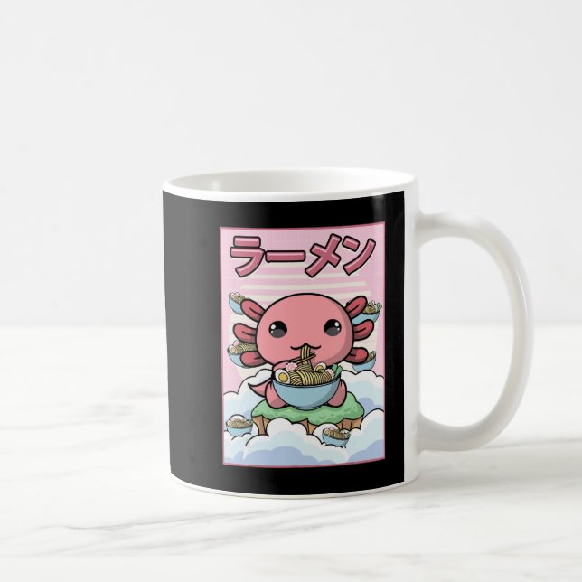 Mug Kawaii Anime Axolotl Ramen Noodle Femmes garçons G (Droite)