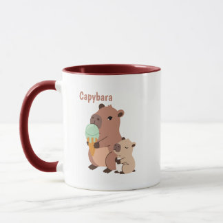 Mug Kawaii Capybara Coffee Cup, Funny Animal Gift, Aes