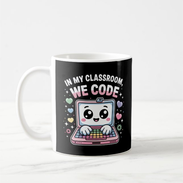 Mug Kawaii Coding Laptop – Cute Computer Science  (Gauche)
