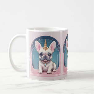 Mug Kawaii French Bulldog Unicorn Pastel rose