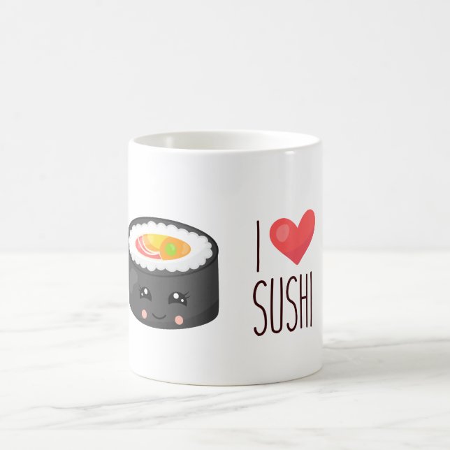 Mug Kawaii I Love Sushi (Centre)