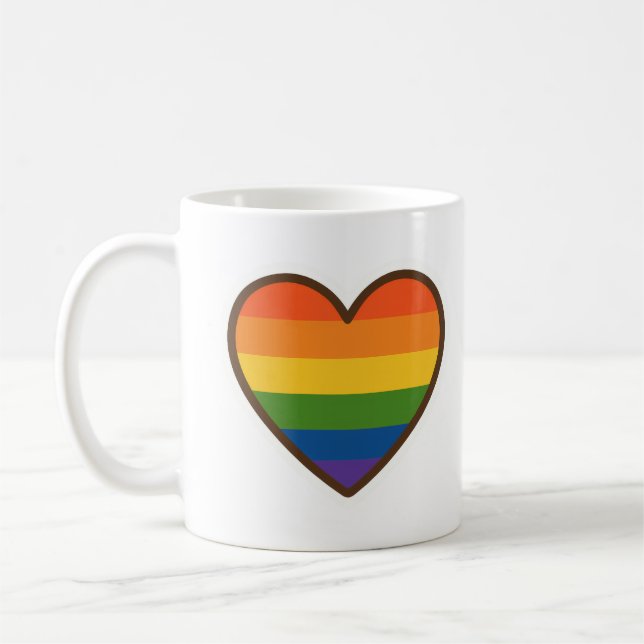 Mug Kawaii LGBTQ+ Pride Coeur (Gauche)