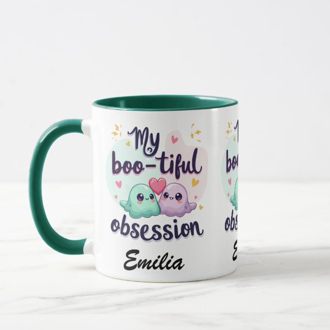 Mug Kawaii Mon Obsession Bootieuse Nom Halloween (Gauche)