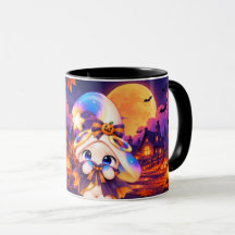 Mug Kawaii Nuit d'Halloween — Collection d'Automne