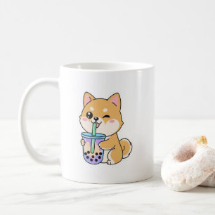Mug Kawaii Shiba Inu Boba 🐶🧋 – Chien à thé à bulles 