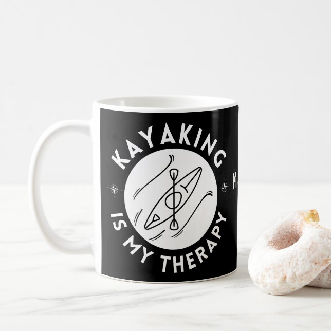Mug Kayak est ma thérapie (Avec donut)