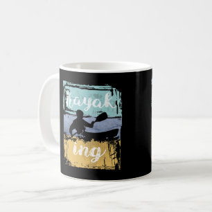 Mug Kayaking Tee - Vintage Retro Kayak