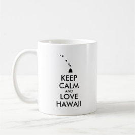 Mug KEEP CALM et LOVE HAWAII personnalisables