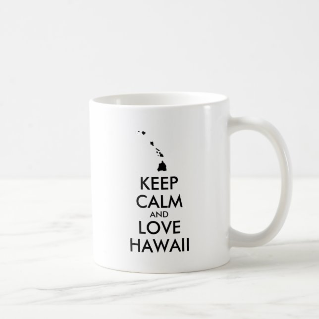 Mug KEEP CALM et LOVE HAWAII personnalisables (Droite)