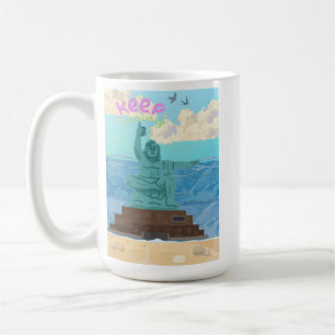 Mug Keep Going Nagasaki Peace Statue Cute Illustration