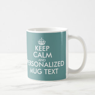 Mug KeepCalm vert turquoise attaque le modèle de