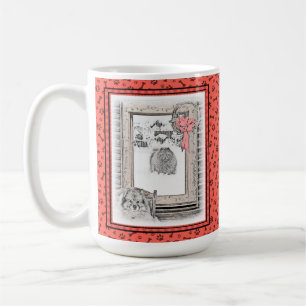 Mug Keeshond Noël hiver fenêtre Peinture Chien Art