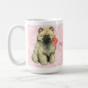 Mug Keeshond rose de Valentine