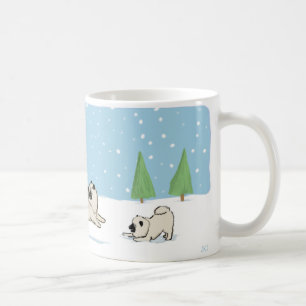 Mug Keesies dans la neige   Keeshonden Winter Holiday