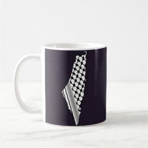 Mug Keffiyeh, carte de Palestine Kufiya
