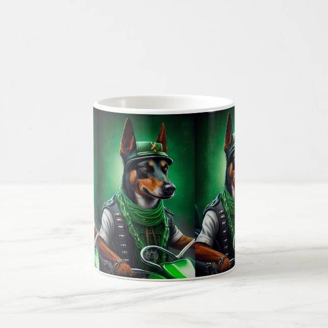 Mug Kelpie australienne conduite vélo St. Patrick's Da (Centre)