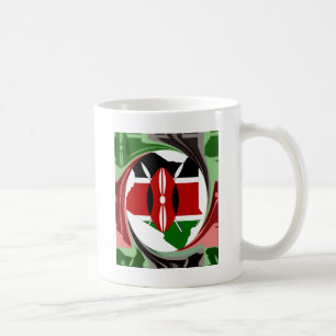 Mug Kenya Célébration drapeau coloré Carte vectorielle